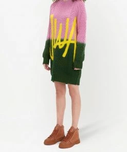 JW Anderson ‘JWA Cable Knitted Crewneck Mini Dress’ Clothing
