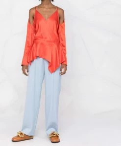 JW Anderson Red ‘Cold Shoulder Blouse’ Clothing
