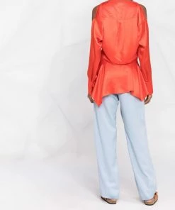 JW Anderson Red ‘Cold Shoulder Blouse’ Clothing
