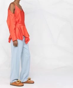 JW Anderson Red ‘Cold Shoulder Blouse’ Clothing