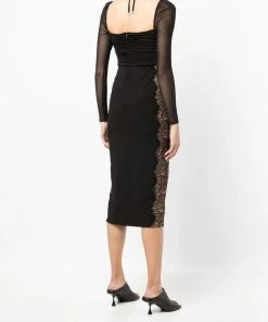 Self Portrait Clothing 'Jersey Cut Out Midi Dress'