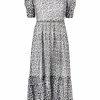 Baum Und Pferdgarten Black 'Jocelyn' Abstract Mesh Midi Dress
