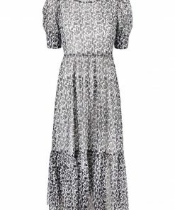 Baum Und Pferdgarten Black 'Jocelyn' Abstract Mesh Midi Dress