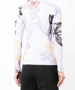 Stine Goya 'Juno' Lilac Long Sleeve Floral Top Clothing