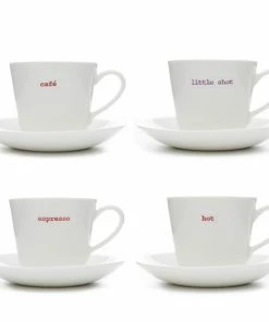 Keith Brymer Jones Accessories 'Espresso Cup And Saucer Set Of 4'