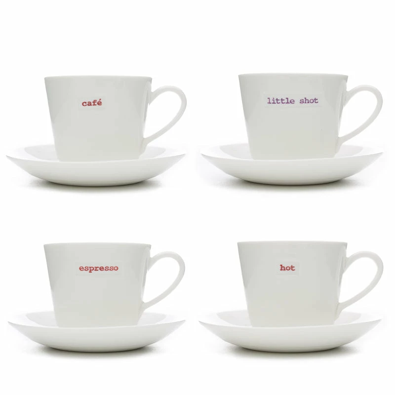 Keith Brymer Jones Accessories 'Espresso Cup And Saucer Set Of 4' 3 Keith Brymer Jones Accessories 'Espresso Cup And Saucer Set Of 4'