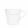 Keith Brymer Jones White And Orange 'Bigger Than Yours' Large Bucket Mug 2 Keith Brymer Jones White And Orange 'Bigger Than Yours' Large Bucket Mug