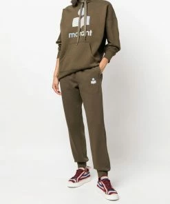 Isabel Marant Etoile Khaki Oversized ‘Mansel’ Logo Hoodie New In