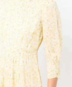 Rixo London Yellow ‘Kristen’ Midaxi Dress
