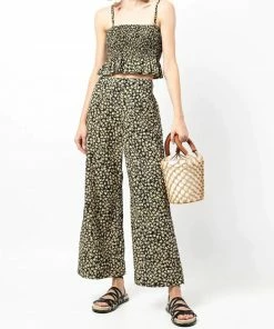 Faithfull The Brand Clothing 'Lario' Flared Floral Trousers