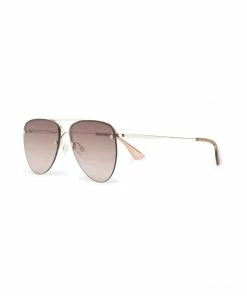 Le Specs Accessories 'The Prince' Gold Metal Frame Sunglasses