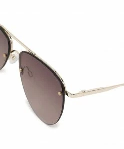 Le Specs Accessories 'The Prince' Gold Metal Frame Sunglasses