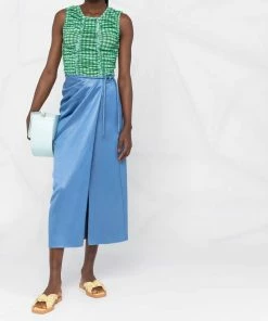 NANUSHKA 'Lea' Side Tie Midi Skirt Clothing