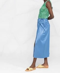 NANUSHKA 'Lea' Side Tie Midi Skirt Clothing