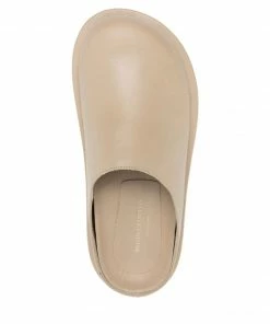 Paloma Barcelo Light Beige 'Daga' Platform Mules