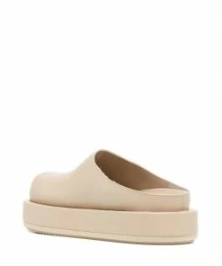 Paloma Barcelo Light Beige 'Daga' Platform Mules