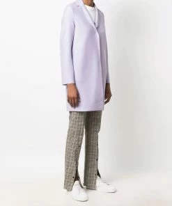 Harris Wharf London 'Lilac Single Breasted Midi Coat' 9 Harris Wharf London 'Lilac Single Breasted Midi Coat'