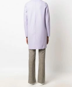 Harris Wharf London 'Lilac Single Breasted Midi Coat' 10 Harris Wharf London 'Lilac Single Breasted Midi Coat'