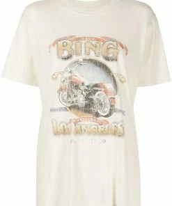Anine Bing 'Lili' Distressed Biker T-shirt Clothing