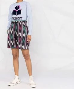 Isabel Marant Etoile 'Linima' Graphic Print Shorts Clothing