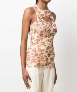 NANUSHKA 'Lio' Animal Print Top Clothing