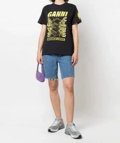 Ganni 'Love Club Logo Print T-shirt'
