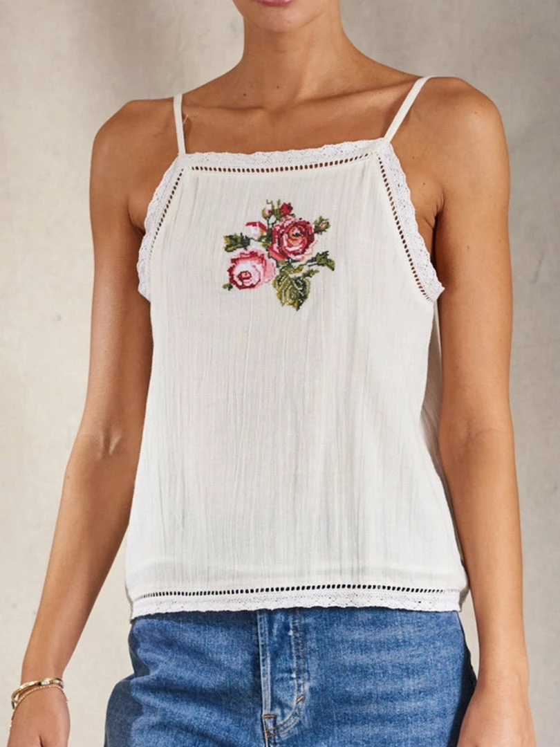 M.A.B.E Clothing ‘Greta’ Floral Embroidered Camisole 3 M.A.B.E Clothing ‘Greta’ Floral Embroidered Camisole