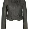 MDK Brown 'Rucy' Zipped Leather Jacket Clothing 2 MDK Brown 'Rucy' Zipped Leather Jacket Clothing