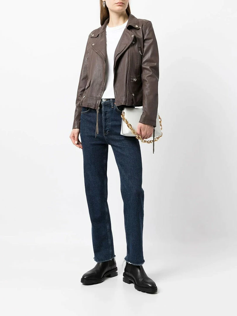 MDK Brown 'Seattle Thin Leather Jacket' Clothing 4 MDK Brown 'Seattle Thin Leather Jacket' Clothing