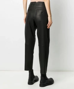 MDK Black 'Iris' Leather Trousers Clothing