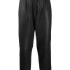 MDK Black 'Iris' Leather Trousers Clothing
