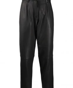 MDK Black 'Iris' Leather Trousers Clothing