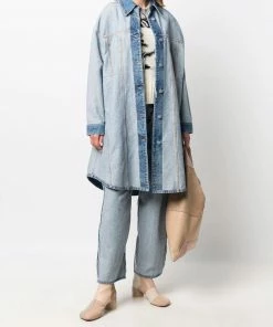 MM6 By Maison Margiela Clothing ‘Oversized Reversible Long Denim Jacket’