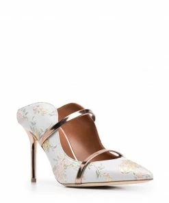'Malone Souliers X Bridgerton Maureen 85 Jacquard Mules'