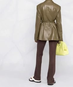 NANUSHKA 'Mariko' Tie Up Leather Blazer Clothing