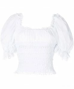 Charo Ruiz Tops 'Martha' Lace Top White