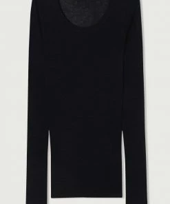 American Vintage Black 'Massachusetts' Long Sleeve Top