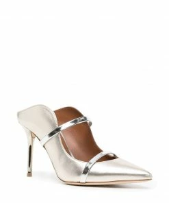 Malone Souliers 'Maureen 85-28' Mirror Silver Mules