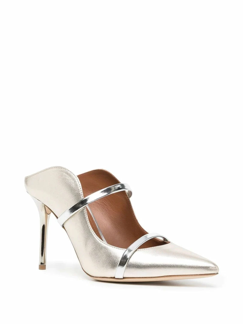 Malone Souliers 'Maureen 85-28' Mirror Silver Mules 4 Malone Souliers 'Maureen 85-28' Mirror Silver Mules