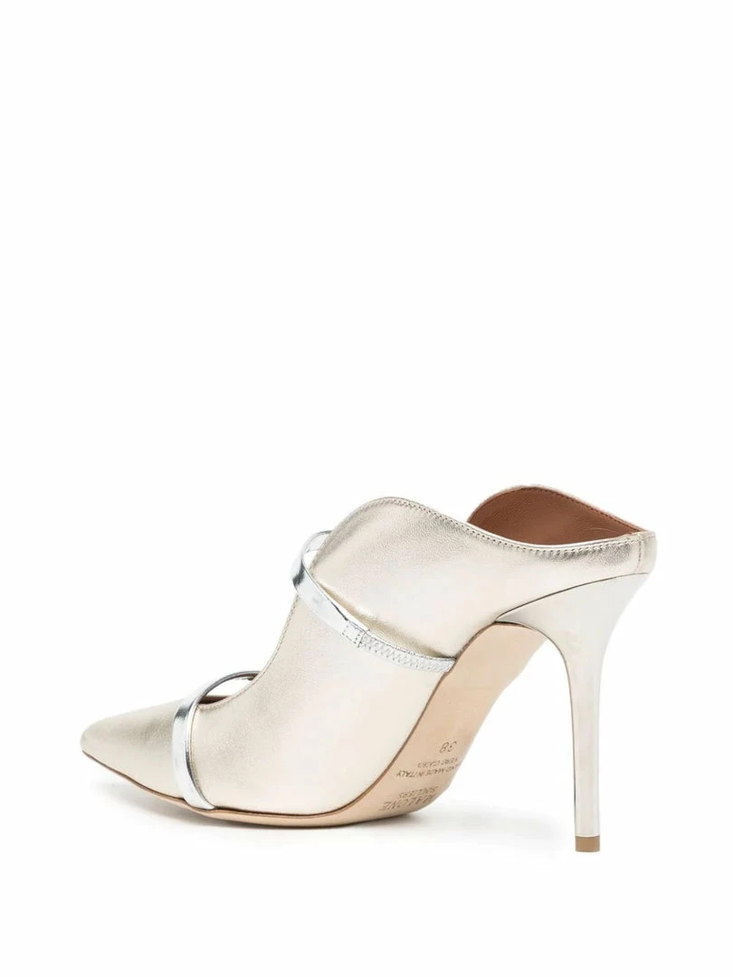 Malone Souliers 'Maureen 85-28' Mirror Silver Mules 5 Malone Souliers 'Maureen 85-28' Mirror Silver Mules