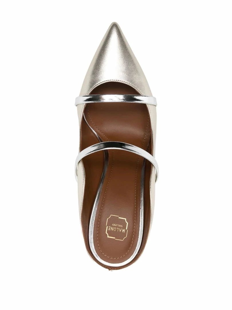 Malone Souliers 'Maureen 85-28' Mirror Silver Mules 6 Malone Souliers 'Maureen 85-28' Mirror Silver Mules