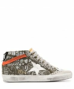 Golden Goose Shoes 'Mid Star' Doodle Print Sneakers