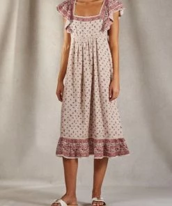 M.A.B.E 'Mira' Print Midi Dress