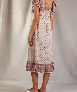 M.A.B.E 'Mira' Print Midi Dress