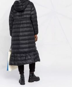 Moncler Black 'Bunias' Long Coat