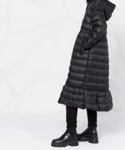Moncler Black 'Bunias' Long Coat