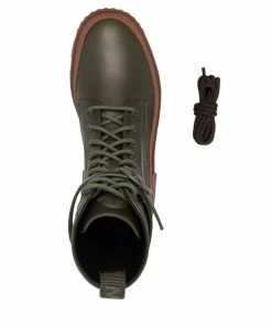 Moncler Khaki And Brown 'Carinne' Ankle Boots