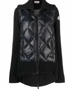 Moncler'Contrasting Knitted Quilt Jacket'