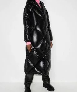 Moncler Black 'Cotonniere' Long Coat