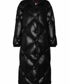Moncler Black 'Cotonniere' Long Coat